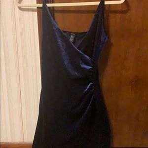 Navy blue, velvet dress